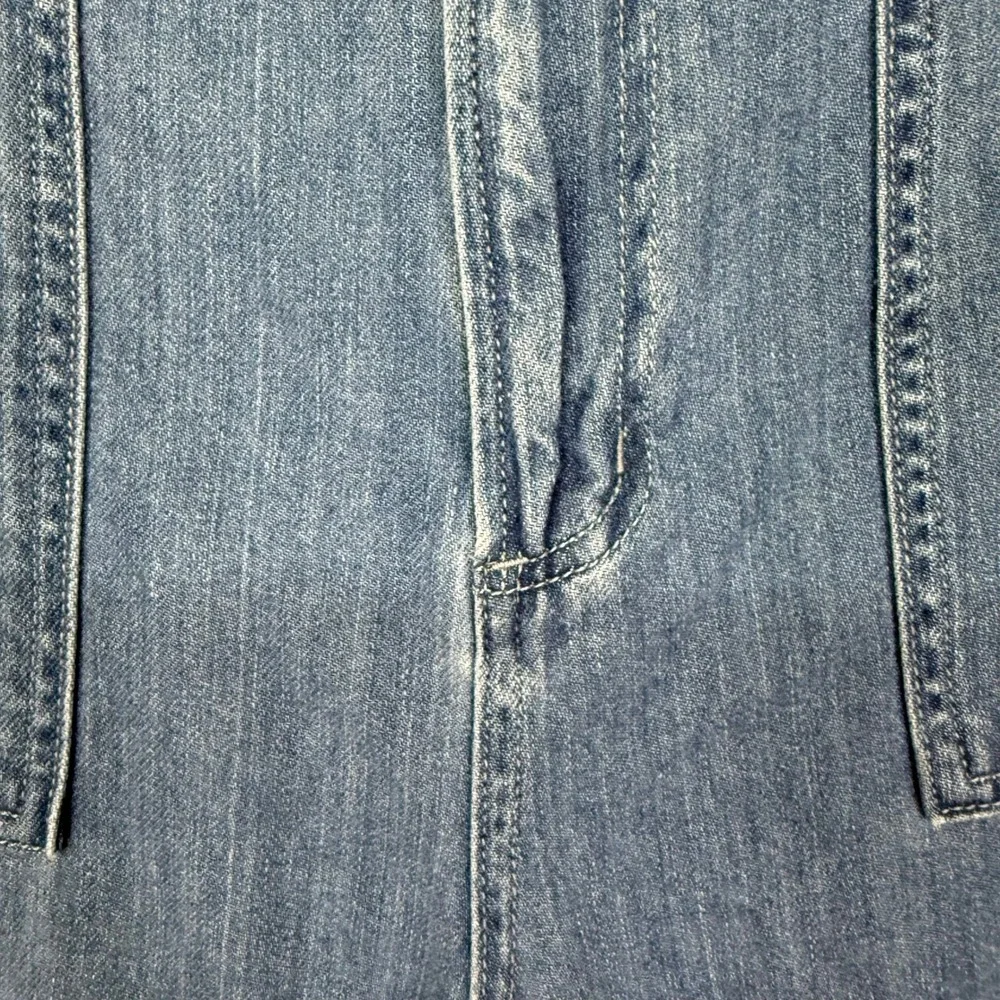 Cello Cargo Wide Leg Jeans Womens 13 Light Wash High Rise Carpenter Denim 31x31